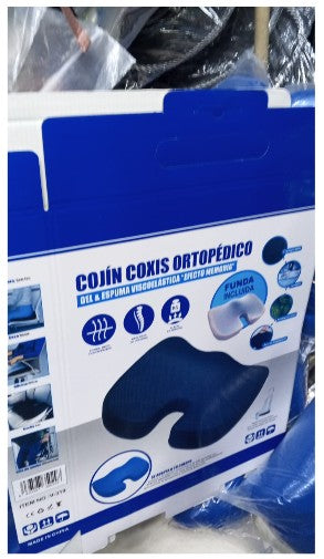 Cojín ortopédico para coxis en gel con funda