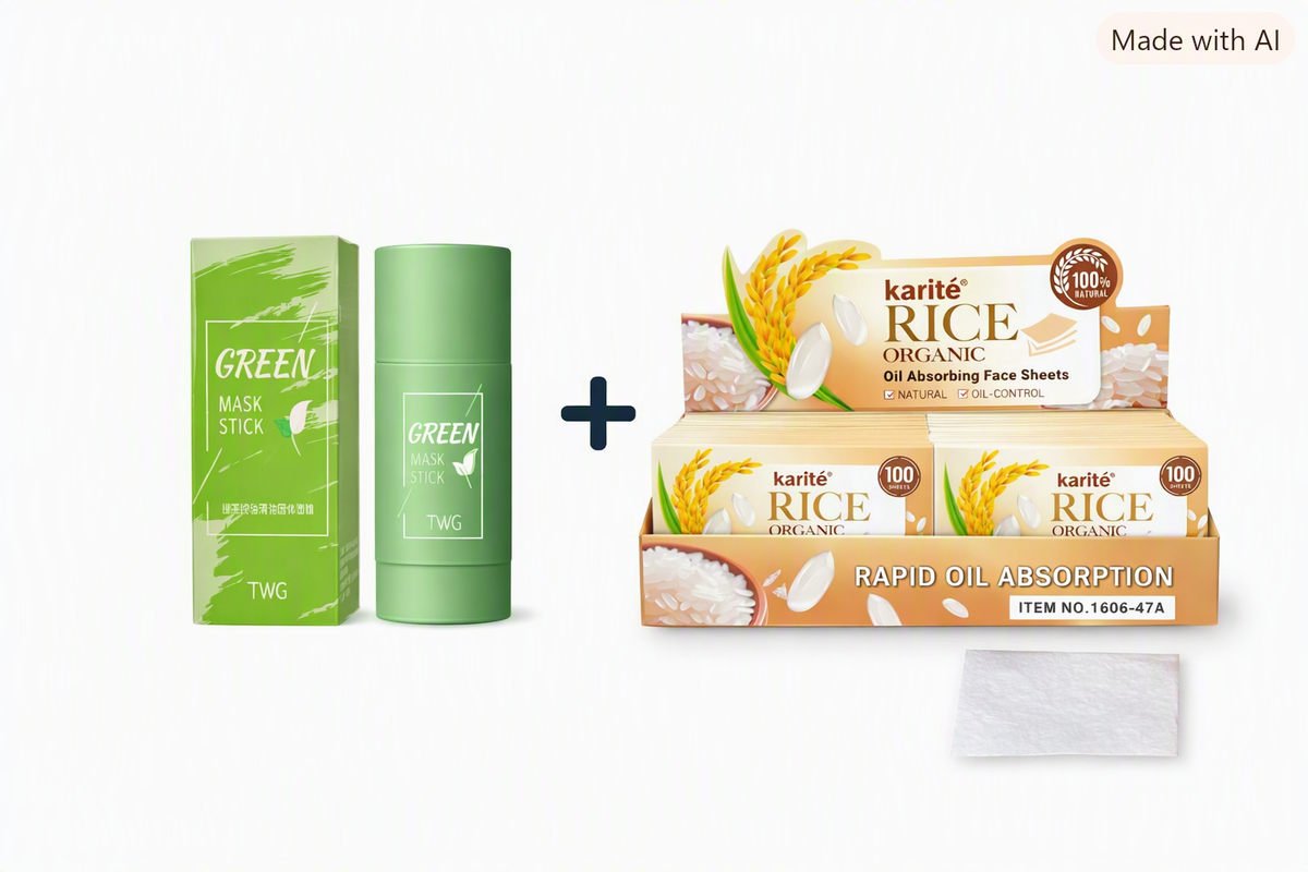 Papel Facial de Arroz + Mascarilla Removedora de Puntos Negros